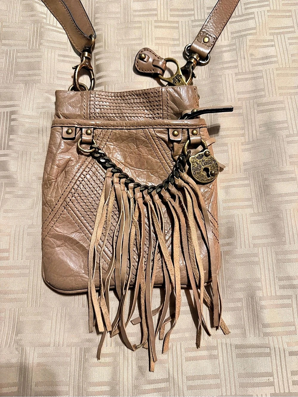 Vintage Juicy Couture Fringe Crossbody Bag in Brown